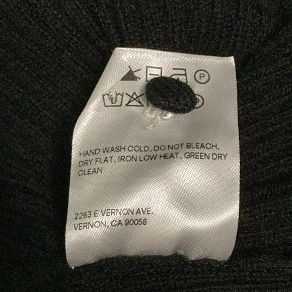 Reformation Osteria Open Tie Back Black Ribbed Cashmere Sweater - Sz XS - Picture 8 of 8